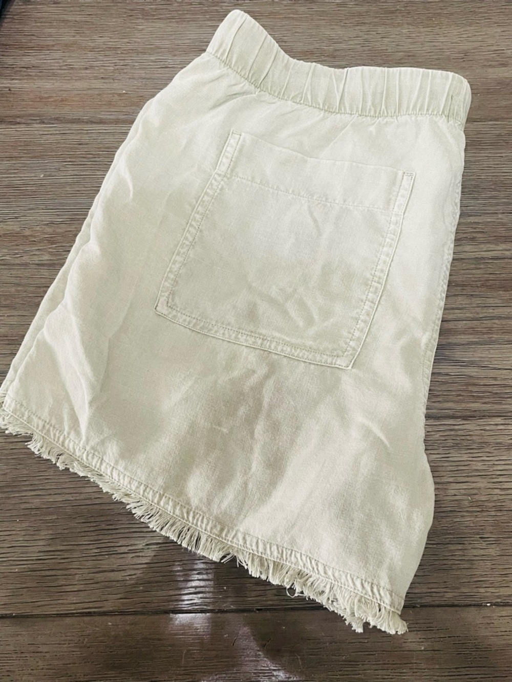 Anthropologie Cloth & Stone Raw Hem Drawstring Shorts‎ Size S - Picture 4 of 5